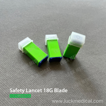 Sterile Stainless Steel Blood Lancet 18G Blade